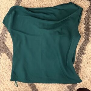 Abercrombie & Fitch One Shoulder Teal